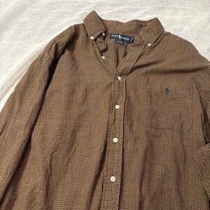 Ralph Lauren Checkered Brown Men's Shirt